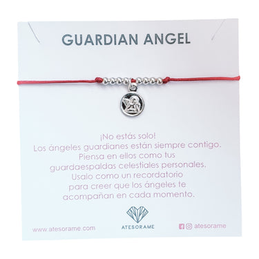 Pulsera Angel De La Guarda Hilo Fucsia Petite - Atesorame