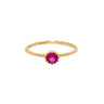 Anillo Mia Cristal Rubi Gold - Atesorame
