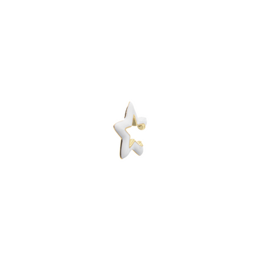 White Gold Star Ear Cuff